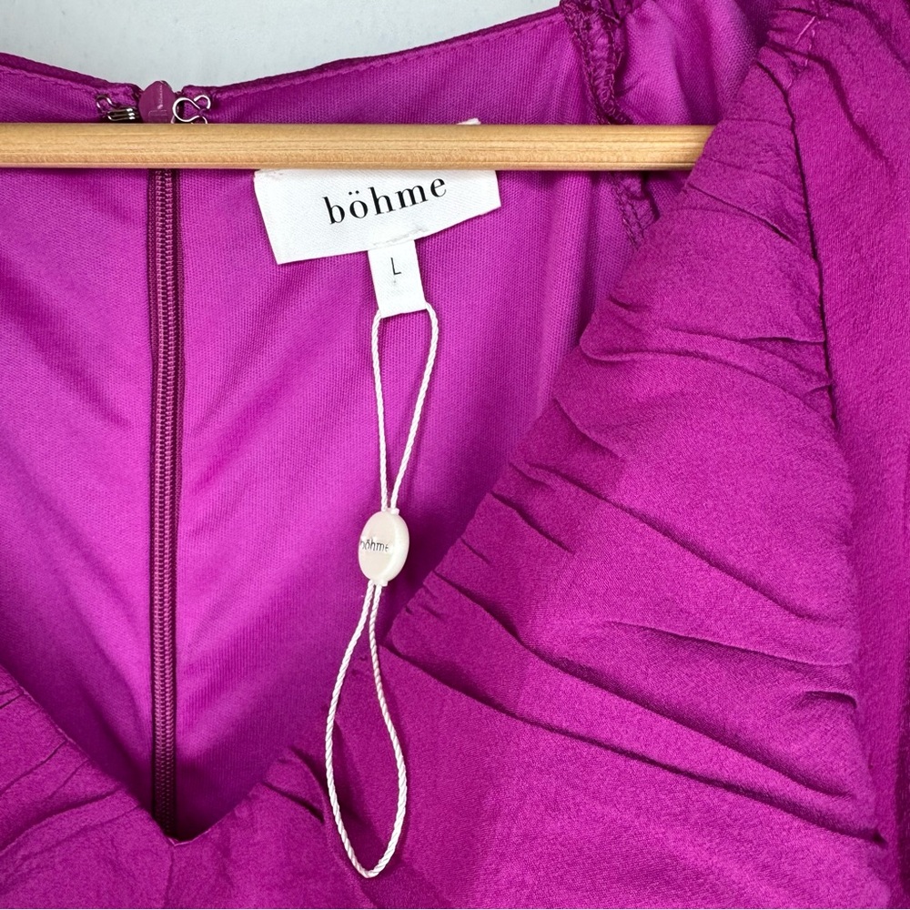 BOHME Puffed Sleeves party Dress LARGE - Picture 5 of 7